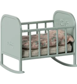 Maileg Dukker Og Tilbehør>Minature Vugge - My - Mintblå