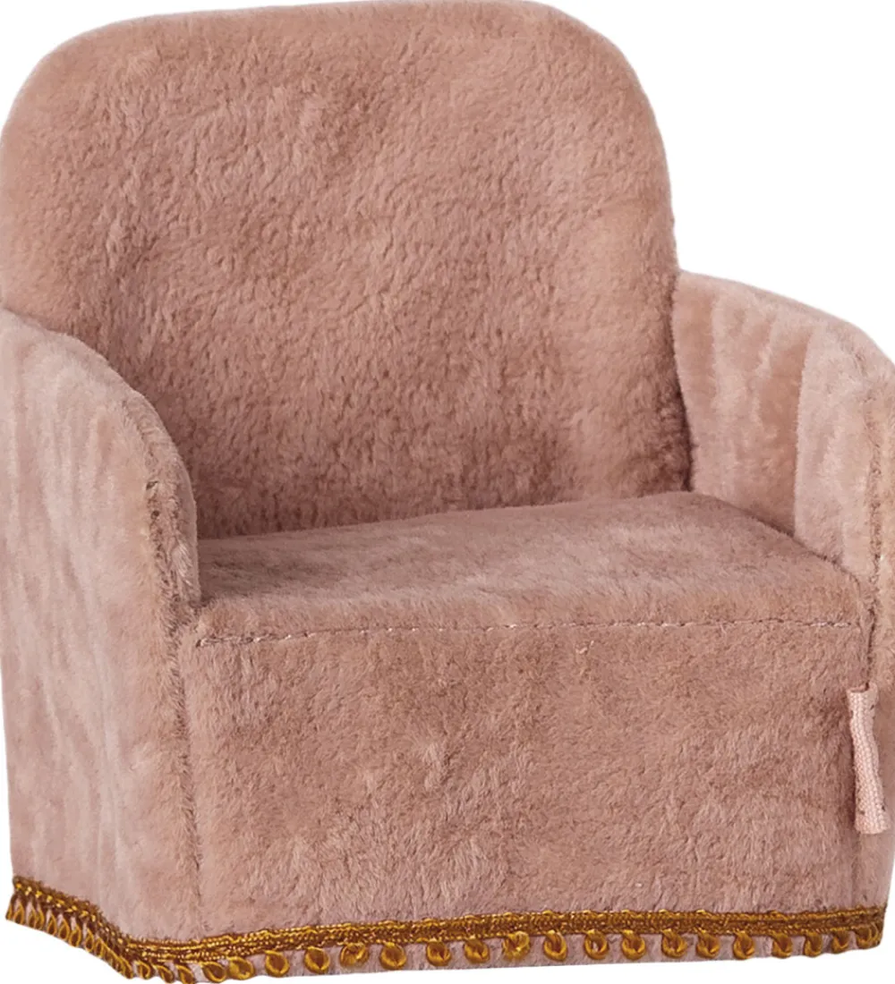 Maileg Dukker Og Tilbehør>Miniature Foldbar Stol - Mus - Pudder