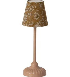 Maileg Dukker Og Tilbehør>Miniature Gulvlampe m. Lys - Dark Powder