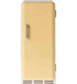 Maileg Dukker Og Tilbehør>Miniature Køleskab - Kanin - Metal - Gul