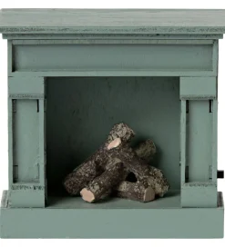 Maileg Dukker Og Tilbehør>Miniature Pejs - Blå