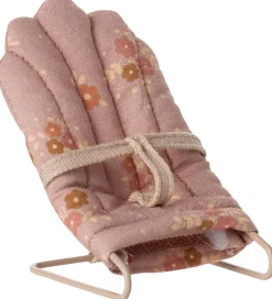 Maileg Dukker Og Tilbehør>Miniature Skråstol - My - Rosa m. Blomster