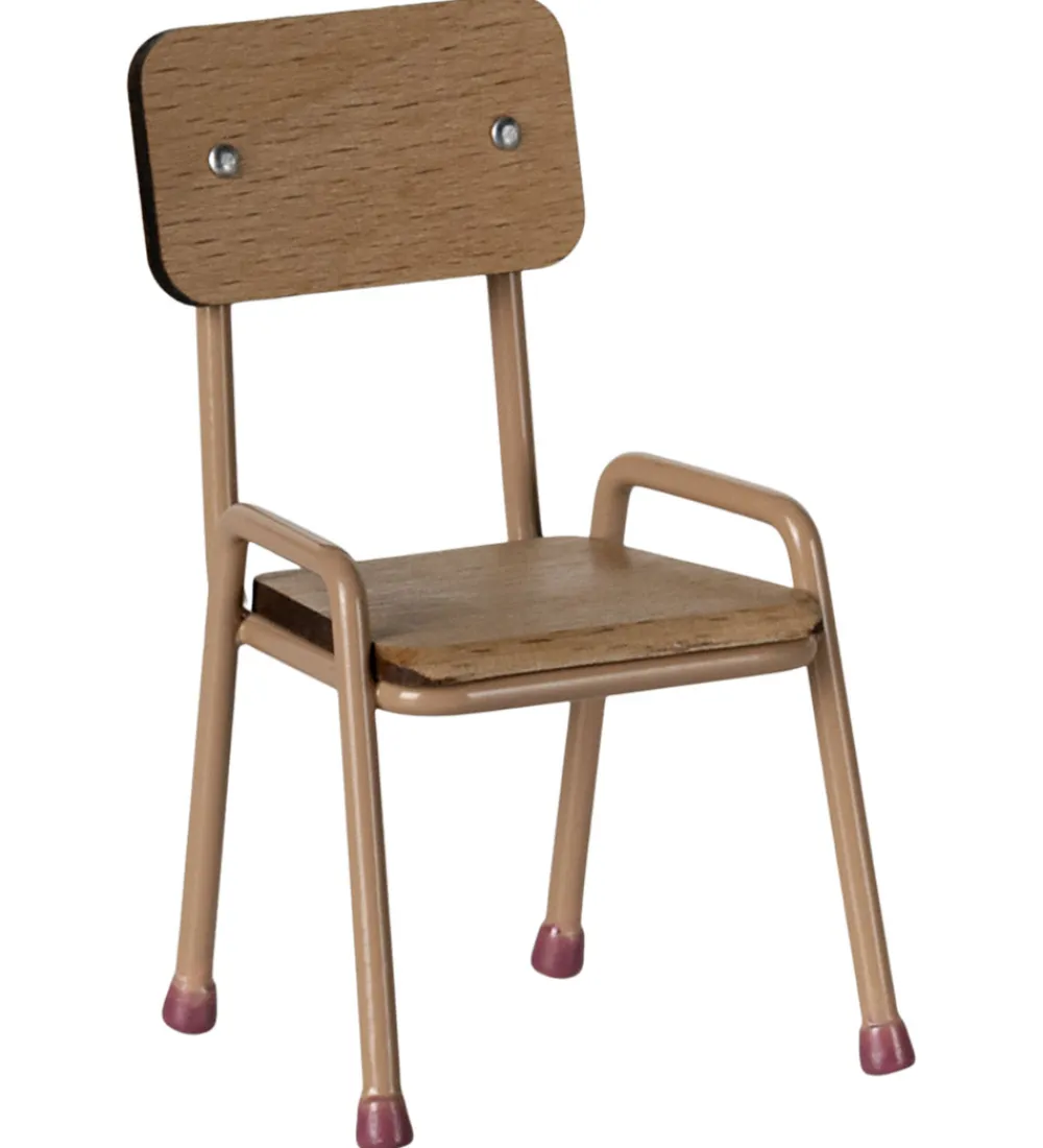 Maileg Dukker Og Tilbehør>Miniature Stol - Mus - Mørk Pudder