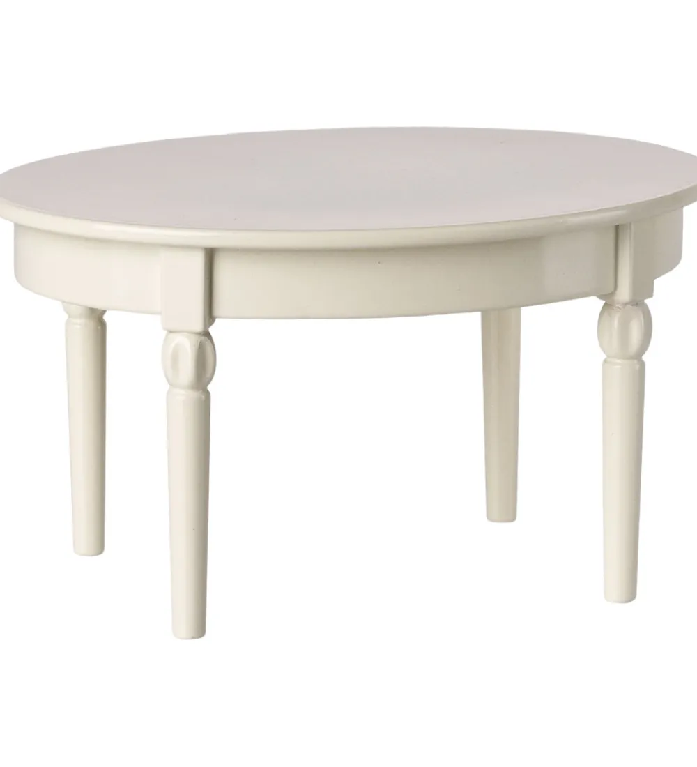 Maileg Dukker Og Tilbehør>Miniature Vintage Spisebord - Mus - Råhvid