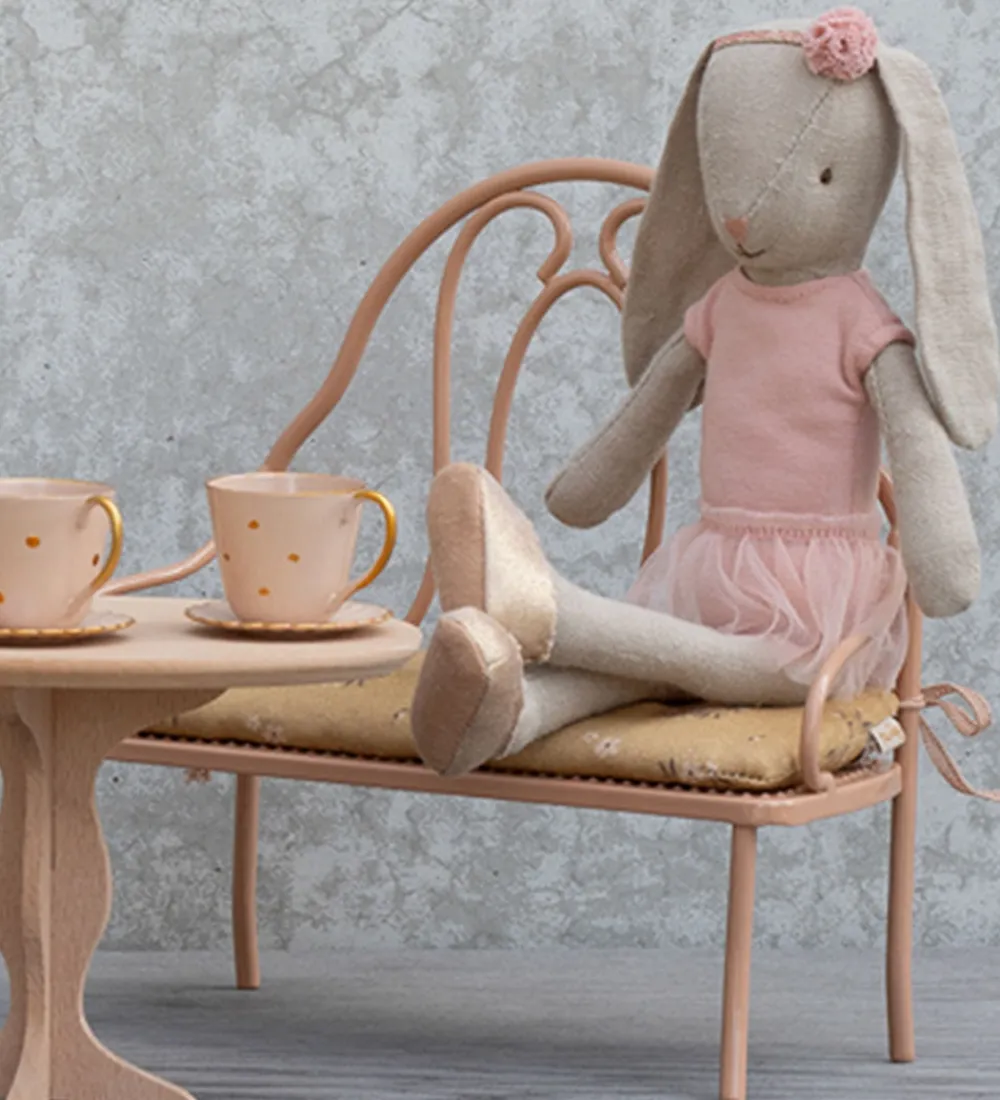 Maileg Dukker Og Tilbehør>Miniature Vintage Bænk - Mini - Rosa