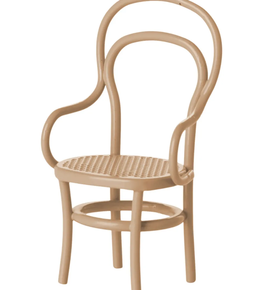 Maileg Dukker Og Tilbehør>Miniature Vintagestol - Mus - Dark Powder