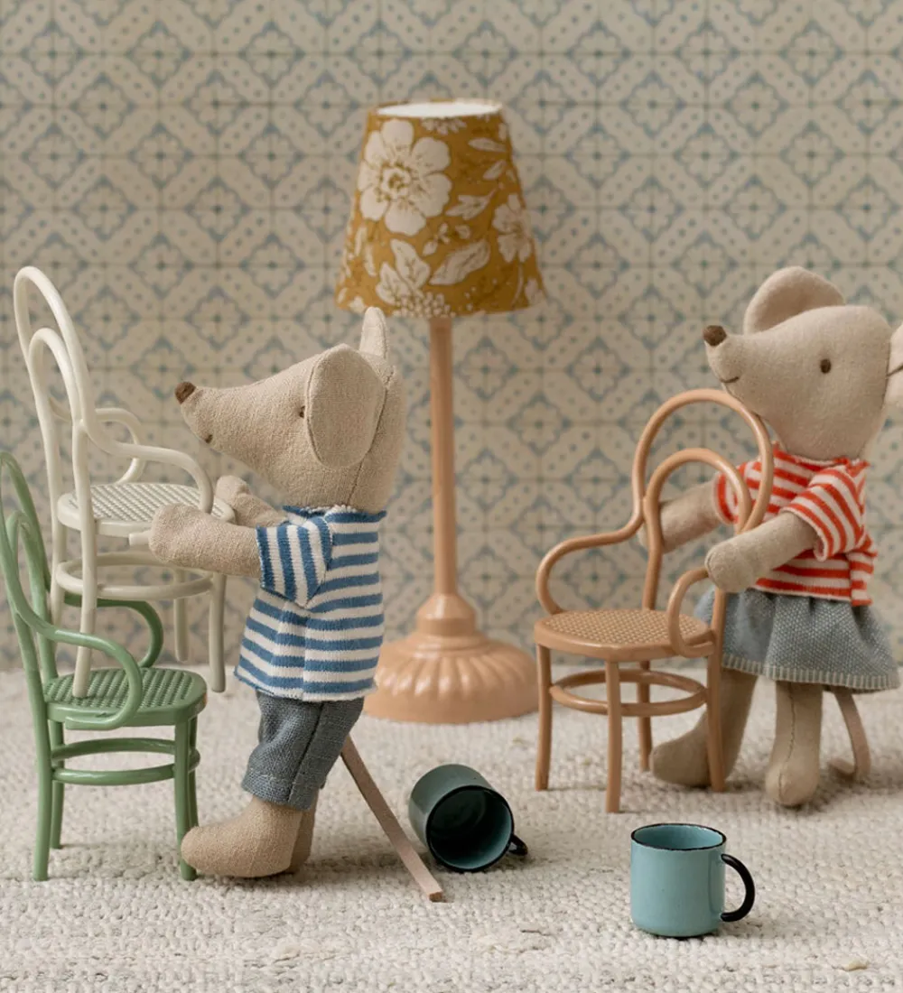 Maileg Dukker Og Tilbehør>Miniature Vintagestol - Mus - Dark Powder