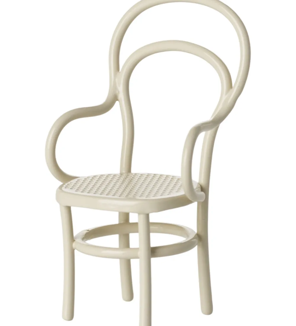 Maileg Dukker Og Tilbehør>Miniature Vintagestol - Mus - Råhvid