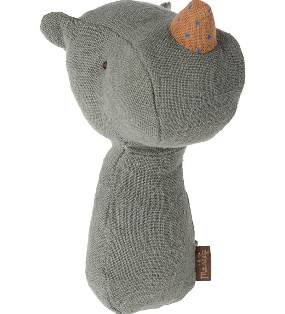 Maileg Gribelegetøj>Rangle - Lullaby Friends - Næsehorn Rangle - Pine