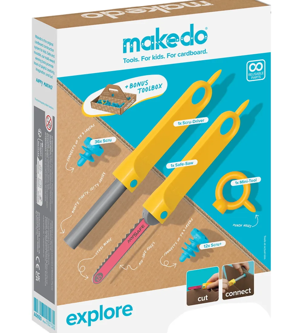 MakeDo Kreativ Leg|Kreasæt>Værktøj til Pap - Explore - 50 Dele