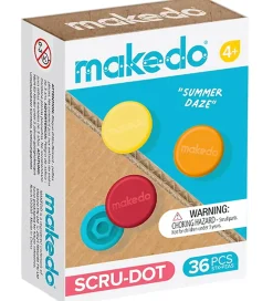 MakeDo Kreativ Leg|Kreasæt>Værktøj til Pap - Scru-Dot - 36 Dele - Summer Daze