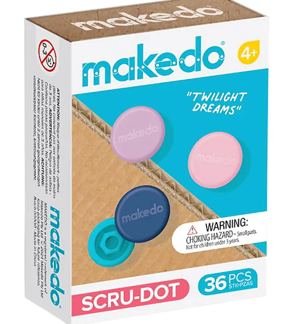 MakeDo Rolleleg|Legeværktøj>Værktøj til Pap - Scru-Dot - 36 Dele - Twilight Dream