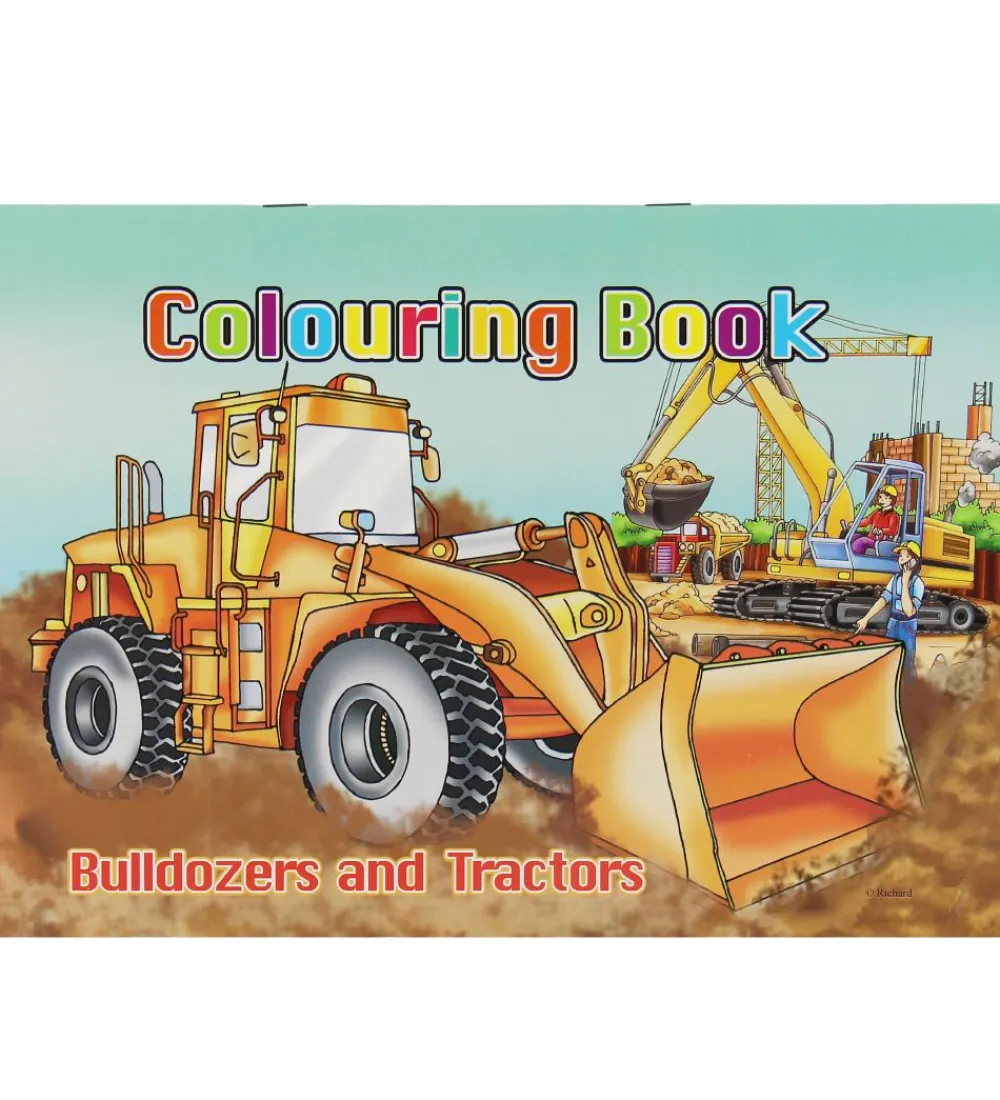 Carioca Malebog>Malebog - Bulldozers & Tractors Colouring Book - 16 Sider