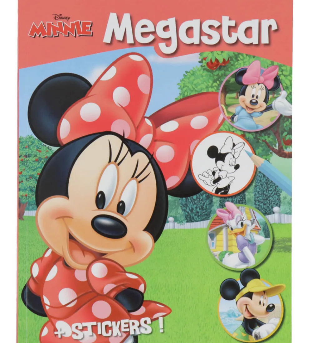 Megastar Bøger|Malebog>Malebog m. Klistermærker - 128 Sider - Disney Minnie