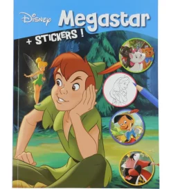 Megastar Malebog>Malebog m. Klistermærker - 128 Sider - Disney