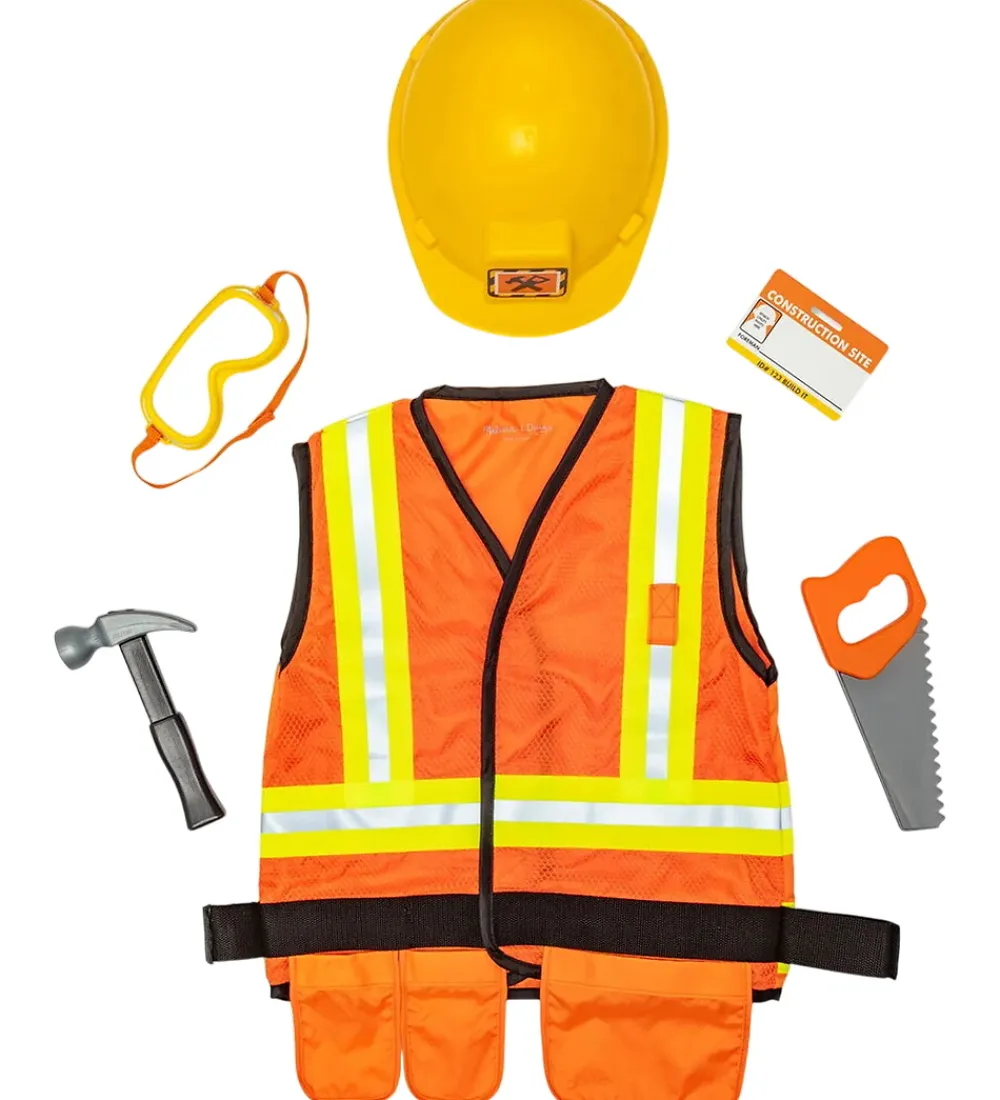 Melissa & Doug Udklædningstøj>Udklædning - Byggearbejder-sæt - 6 Dele