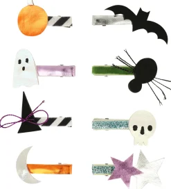 Meri Meri Udklædningstøj|Rolleleg>Hårspænder - 8-pak - 4,5 cm - Halloween Icons