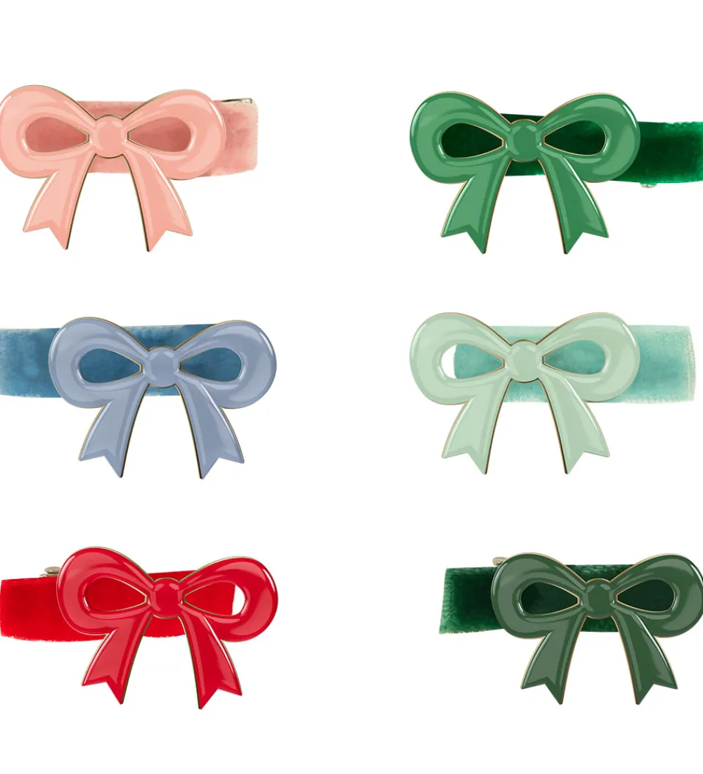 Meri Meri Udklædningstøj|Rolleleg>Hårspænder - 6-pak - Emalje - 4 cm - Sløjfer