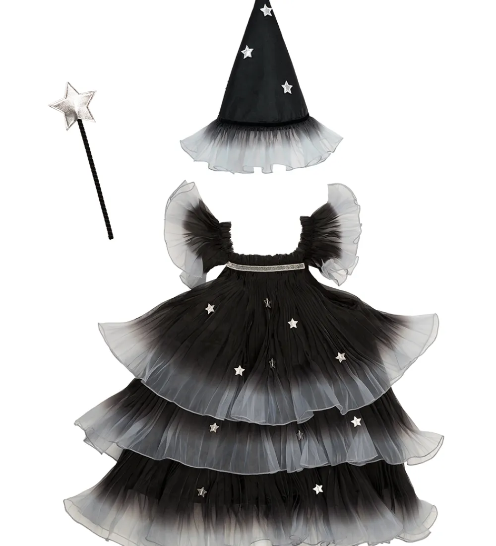Meri Meri Udklædningstøj|Halloween>Udklædning - Star Witch - Sort/Grå