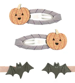 Mimi & Lula Halloween>Hårpynt-sæt - Spænder/Klips - Pumpkin & Bat Hallowee