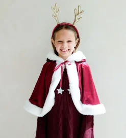 Mimi & Lula Udklædningstøj>Kappe - Mrs Claus - Rød m. Hvid