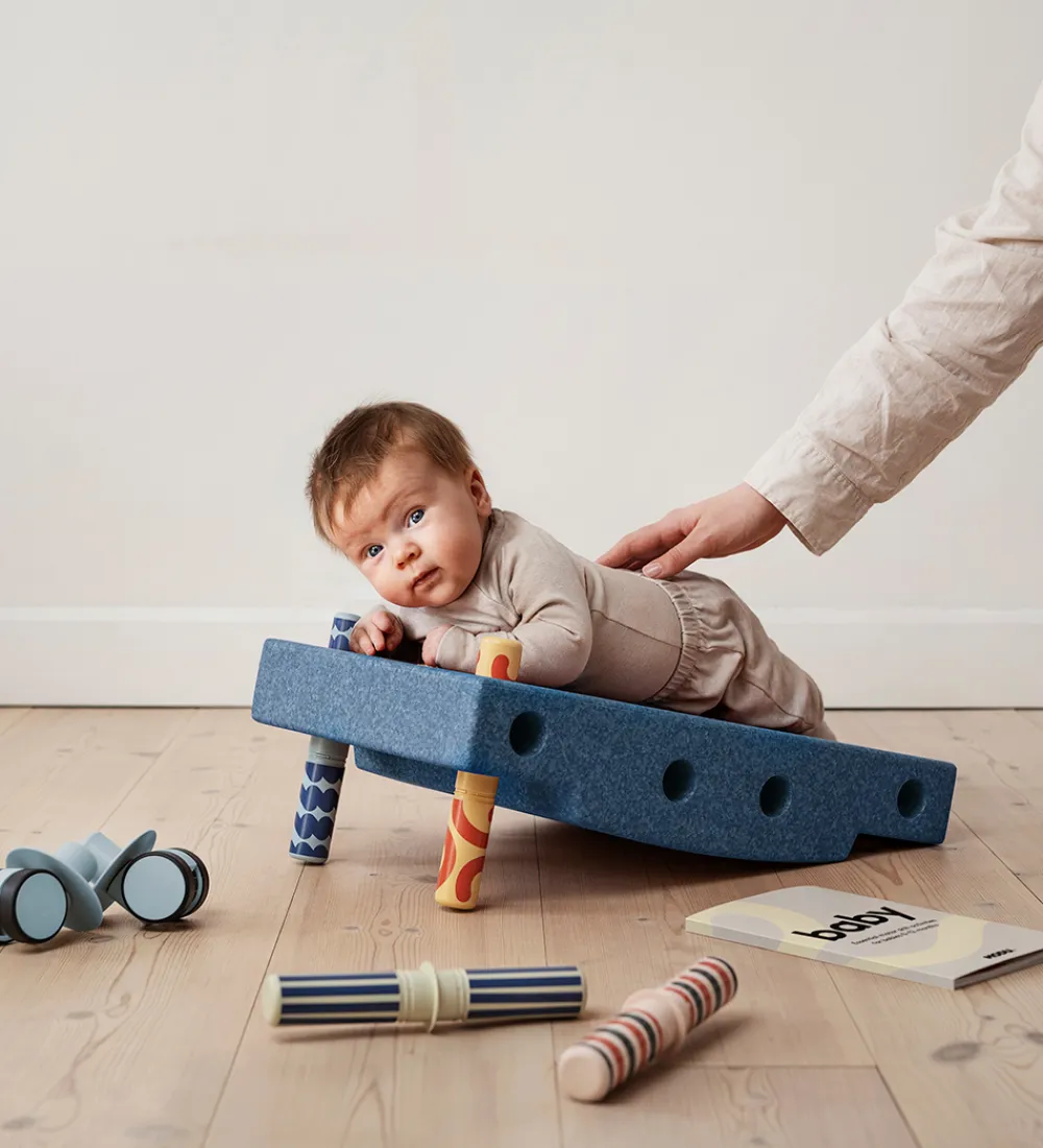 MODU Motorisk Legetøj>Baby Motoriksæt - 10 Dele - Deep Blue/Sky Blue