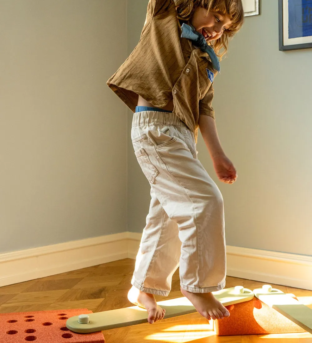 MODU Babylegetøj|Aktivitetslegetøj>Balancebomme - 2 stk - Dusty Green