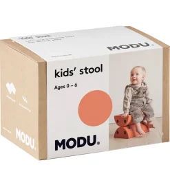 MODU Konstruktionslegetøj|Byg Og Klodser>Børneskammel - 4 Dele - Burnt Orange/Dusty Green
