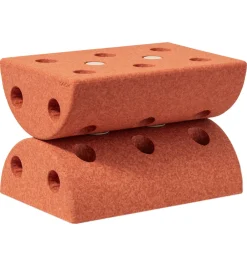 MODU Konstruktionslegetøj|Byg Og Klodser>Børneskammel - 4 Dele - Burnt Orange/Dusty Green