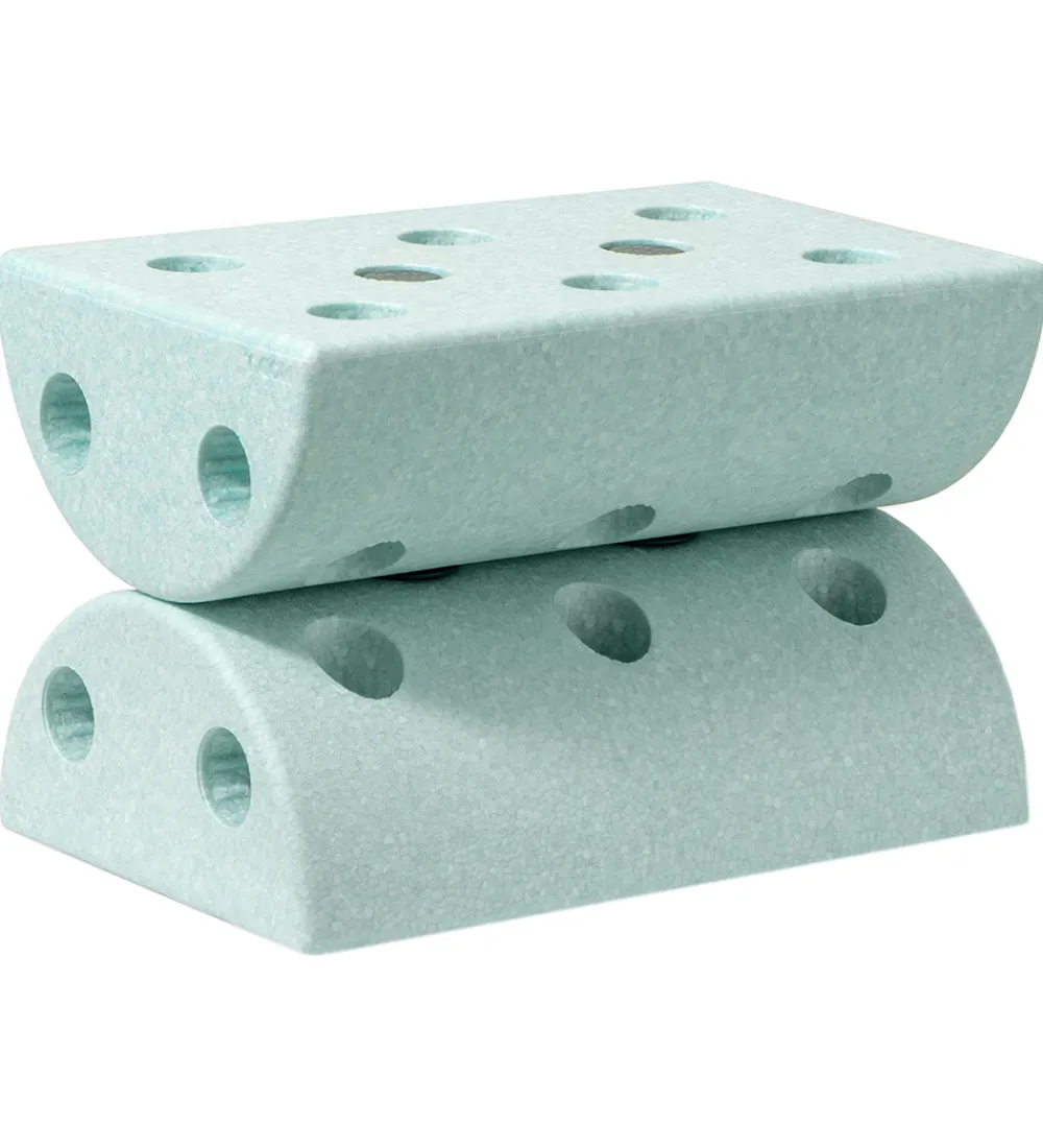 MODU Konstruktionslegetøj|Byg Og Klodser>Børneskammel - 4 Dele - Ocean Mint/Forest Green