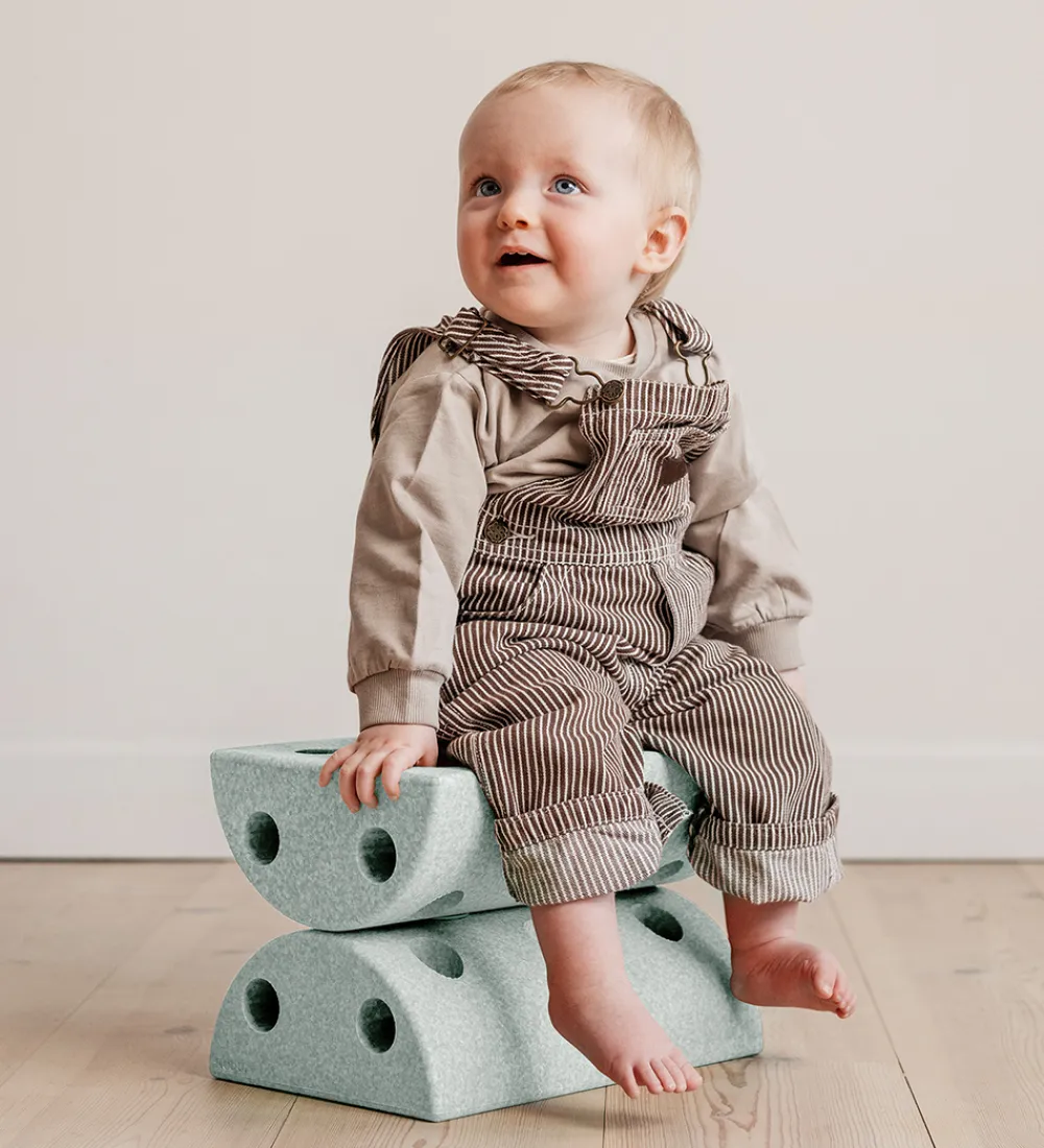 MODU Konstruktionslegetøj|Byg Og Klodser>Børneskammel - 4 Dele - Ocean Mint/Forest Green
