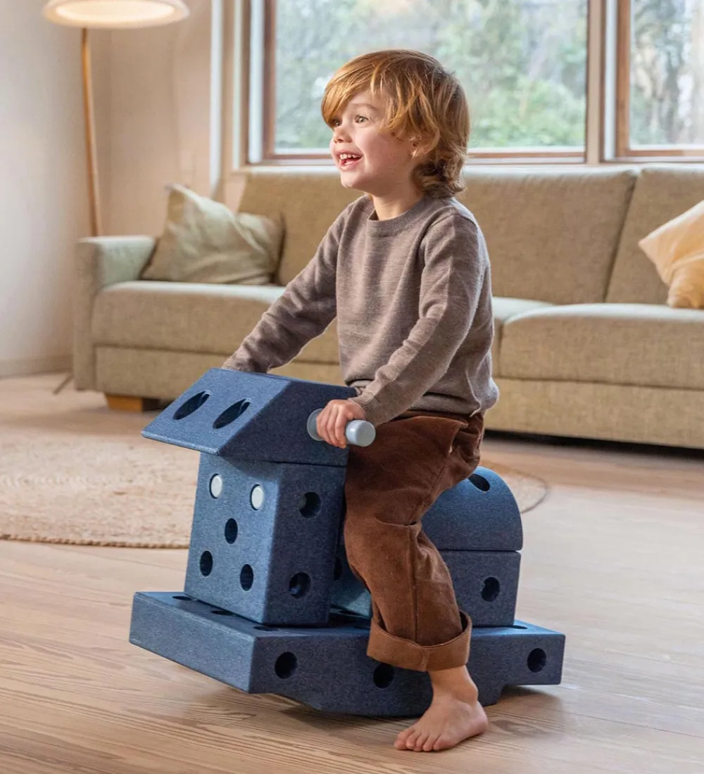 MODU Tumledyr|Motorisk Legetøj>Explorer Sæt - 20 Dele - 55x40x20 cm - Deep Blue/Sky Blue