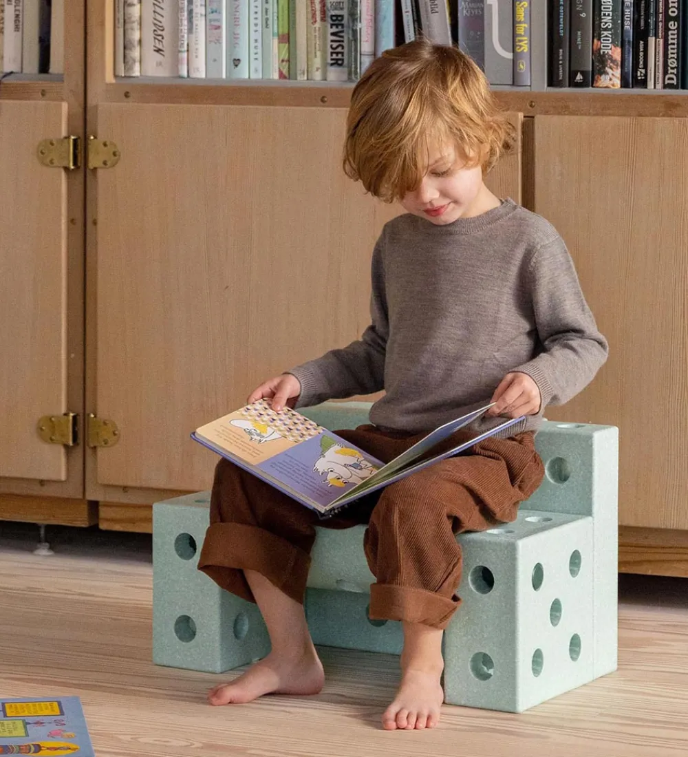 MODU Tumledyr|Motorisk Legetøj>Explorer Sæt - 20 Dele - 55x40x20 cm - Ocean Mint/Forest Gr