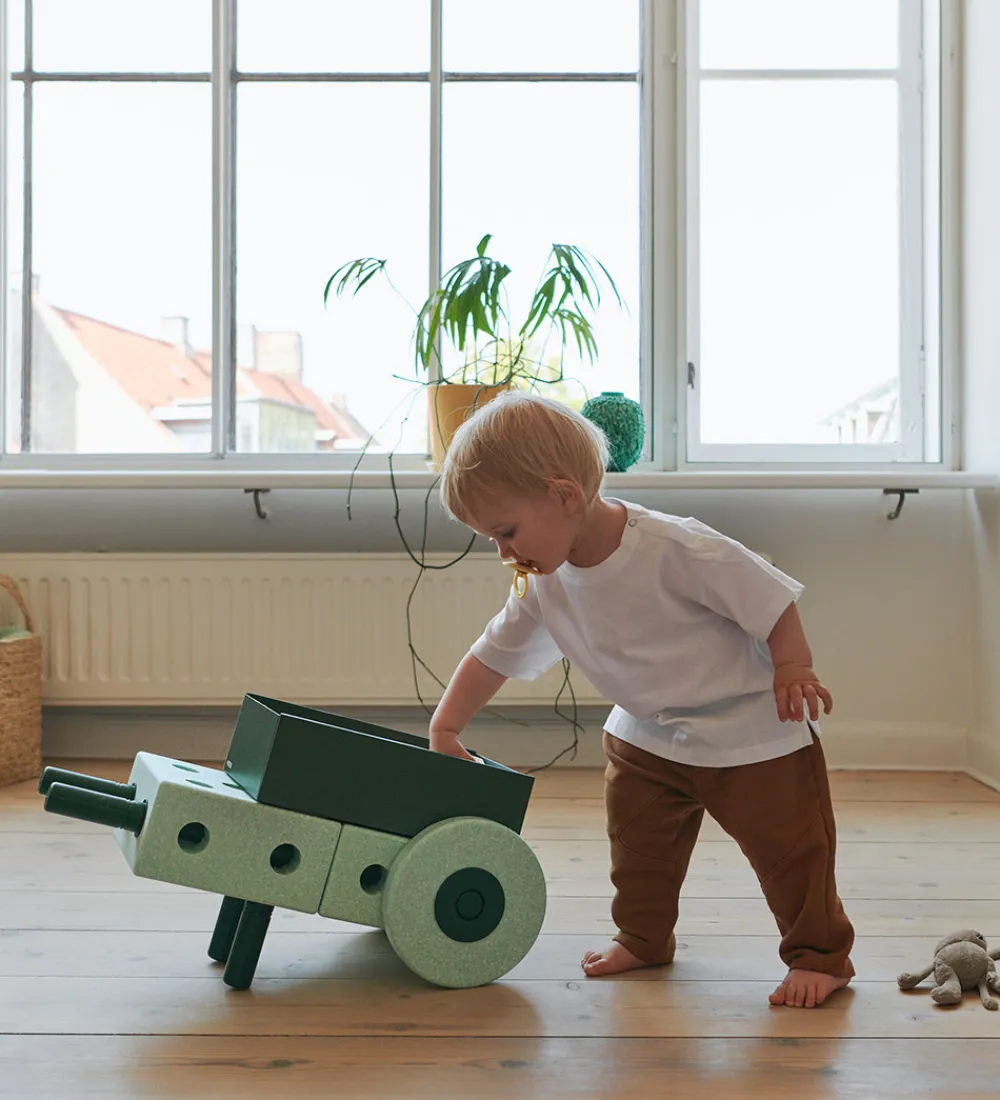 MODU Motorisk Legetøj|Gåvogne>Gåvogn - 3-i-1 - 48x27x44 cm - Ocean Mint/Forest Green