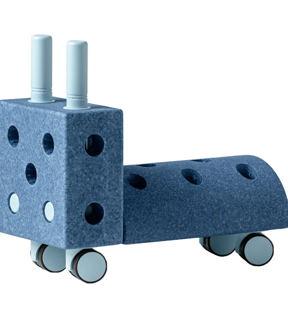 MODU Tumledyr|Motorisk Legetøj>Gåvogn - Tiny Ride - 10 Dele - 40x20x36 cm - Deep Blue/Sky