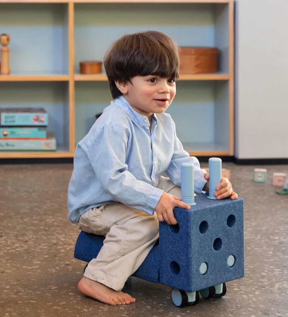 MODU Tumledyr|Motorisk Legetøj>Gåvogn - Tiny Ride - 10 Dele - 40x20x36 cm - Deep Blue/Sky