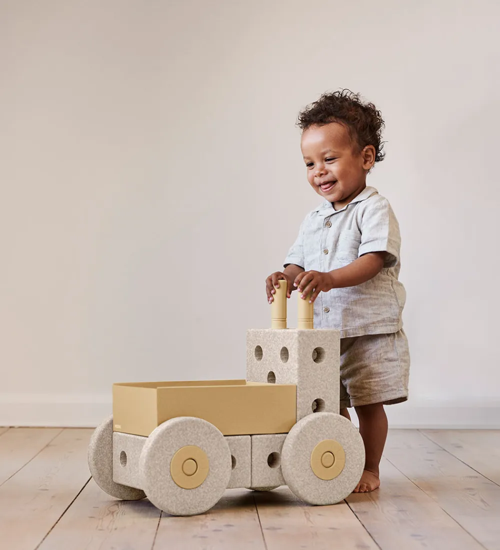 MODU Tumledyr|Motorisk Legetøj>Gåvogn 3-i-1 - 48x27x44 cm - Sand Grey/Honey Yellow