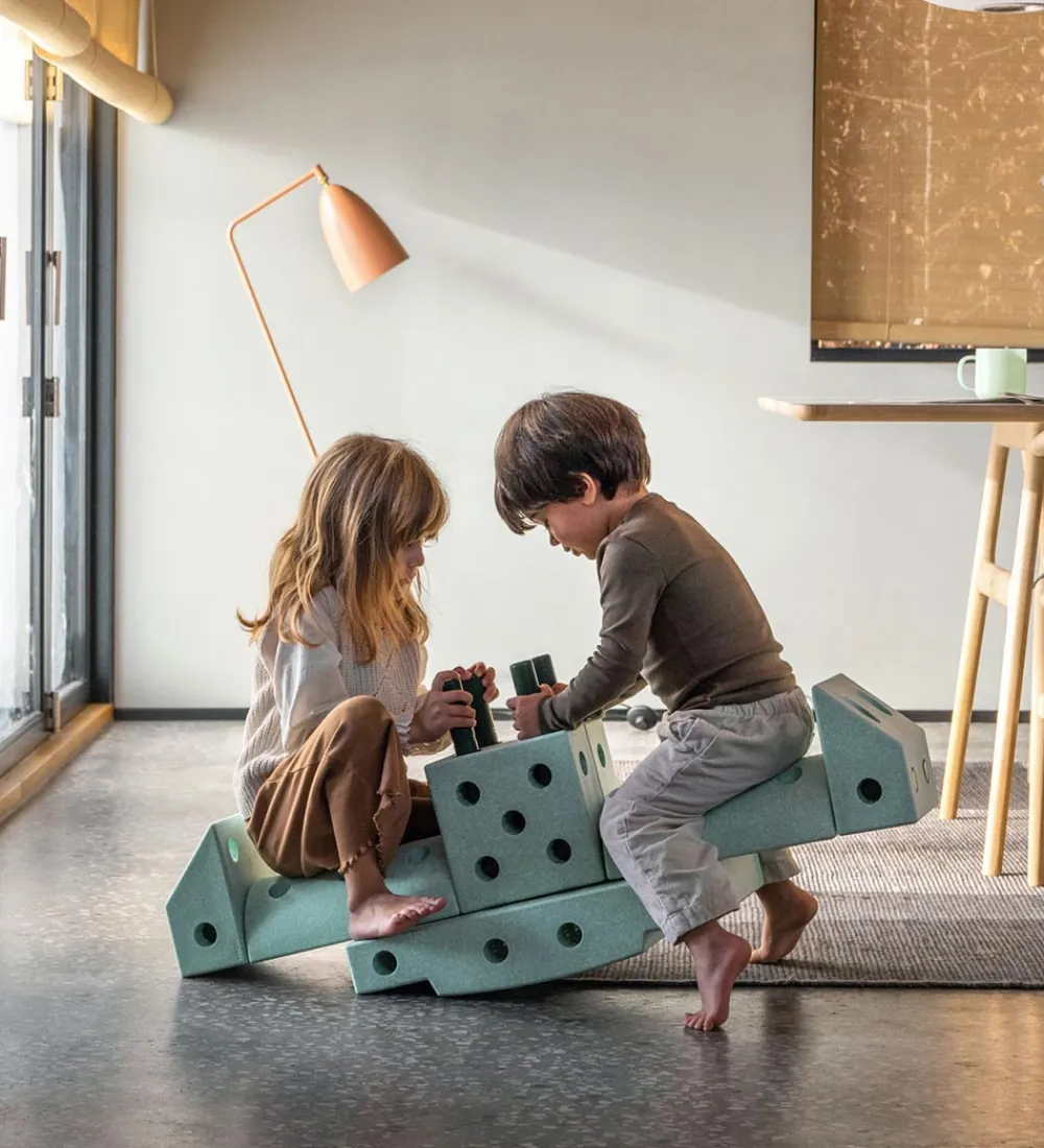 MODU Aktivitetslegetøj|Motorisk Legetøj>Klods Vinkel - 20x20x10 cm - Ocean Mint