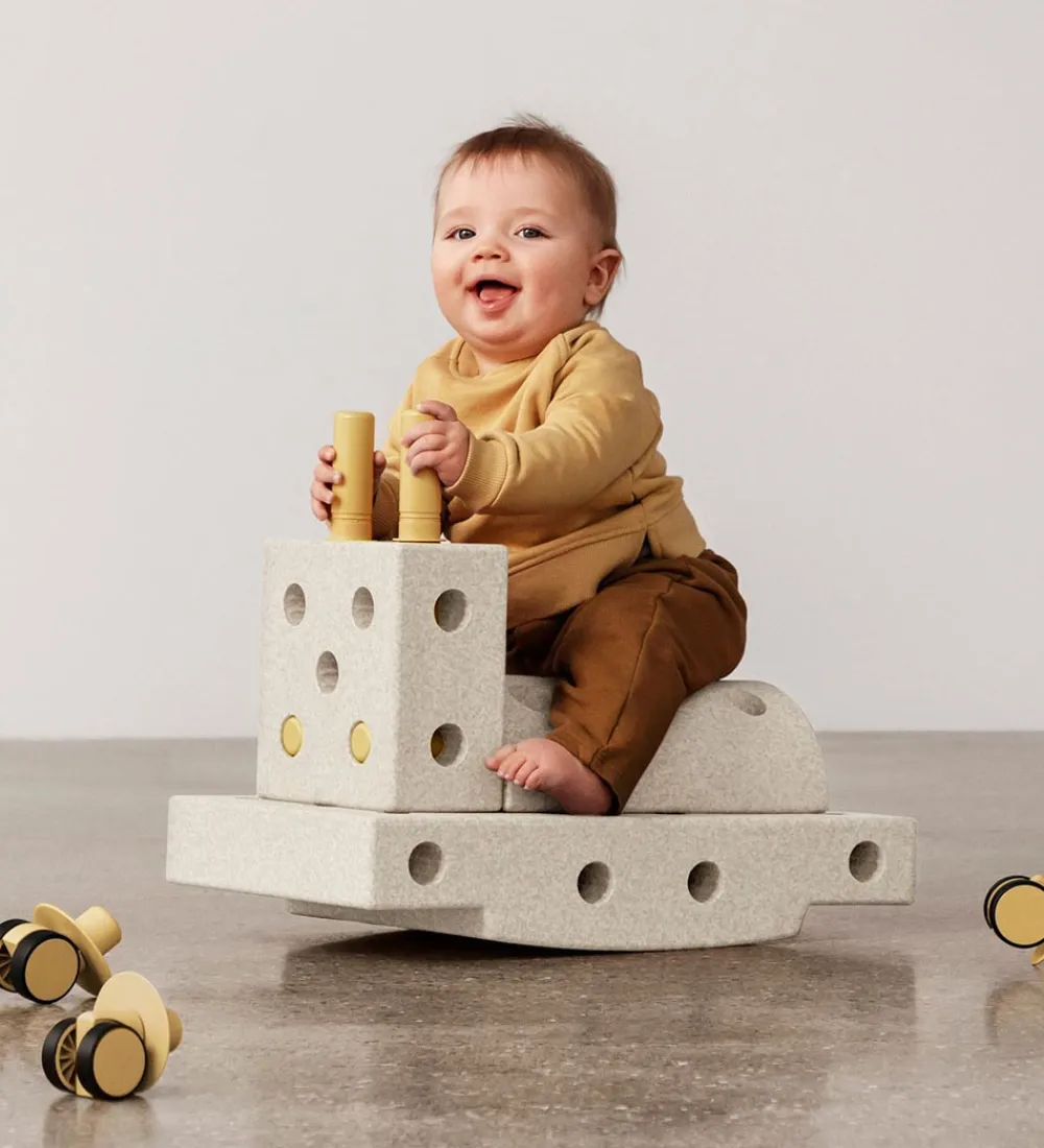 MODU Aktivitetslegetøj|Motorisk Legetøj>Samlepinde - 8 stk - Honey Yellow