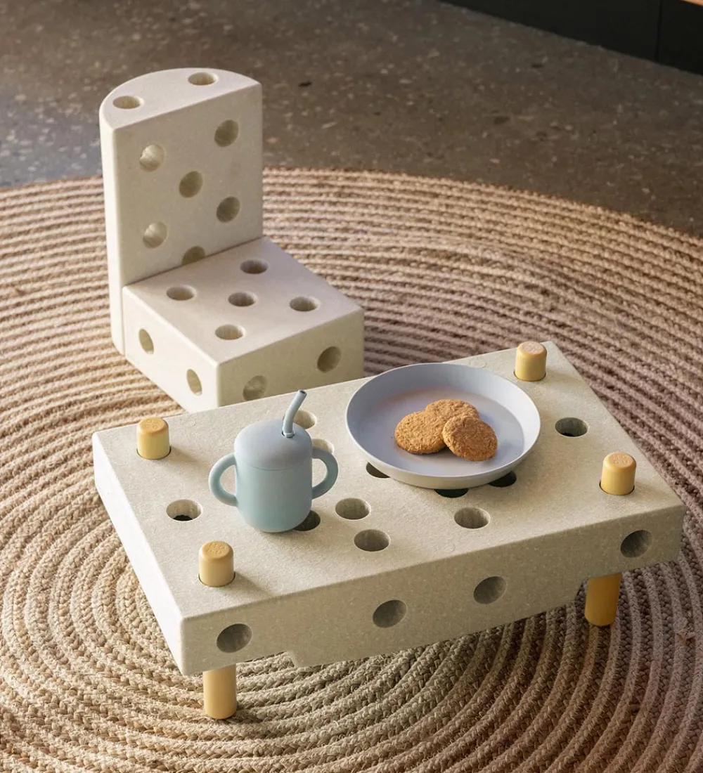 MODU Aktivitetslegetøj|Motorisk Legetøj>Samlepinde - 8 stk - Honey Yellow