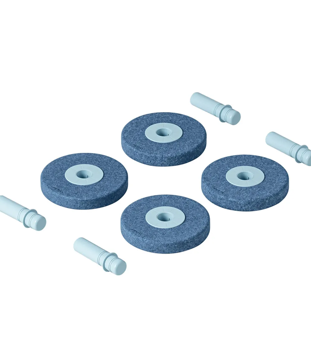MODU Aktivitetslegetøj|Motorisk Legetøj>4x Foam Wheels - 4-pak - Deep Blue/Sky Blue