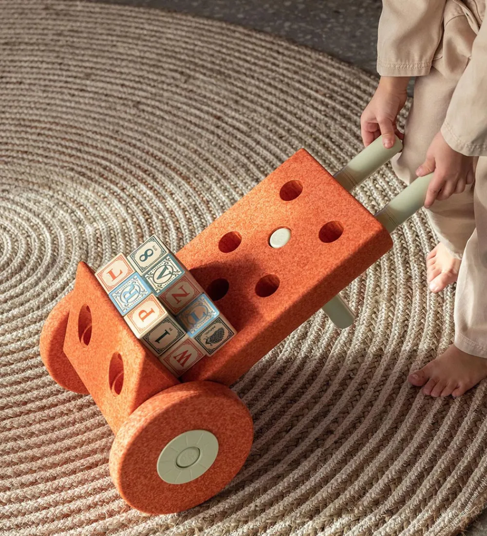 MODU Aktivitetslegetøj|Motorisk Legetøj>4x Foam Wheels - 4-pak - Burnt Orange/Dusty Green