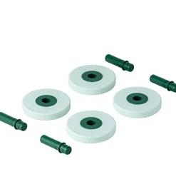 MODU Aktivitetslegetøj|Motorisk Legetøj>4x Foam Wheels - 4-pak - Ocean Mint/Forrest Green