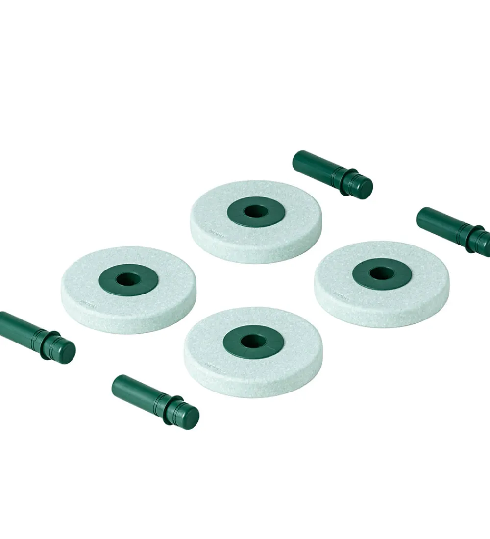 MODU Aktivitetslegetøj|Motorisk Legetøj>4x Foam Wheels - 4-pak - Ocean Mint/Forrest Green