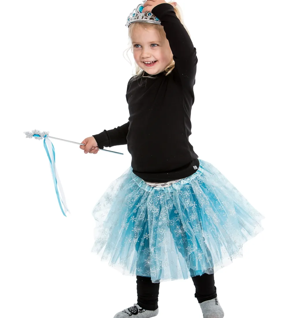Molly & Rose Udklædningstøj|Halloween>Udklædning - Tylskørt - Blå Snefnug Glitter