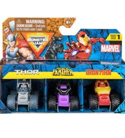 Monster Jam Biler, Tog Og Køretøjer>- 1:87 - Mini - Marvel - 3-pak