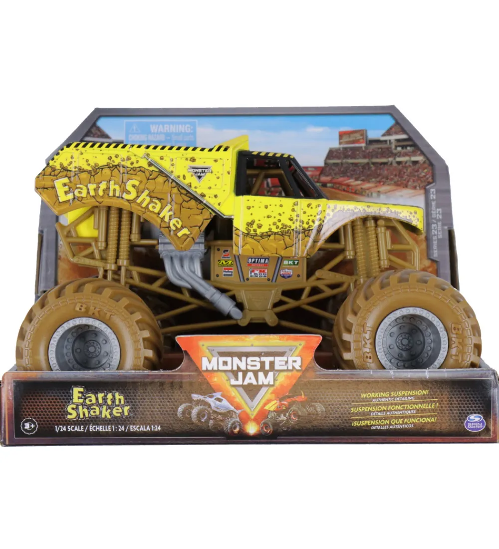 Monster Jam Biler, Tog Og Køretøjer>Collector Truck - 1:24 - Earth Shaker - Brun/Gul