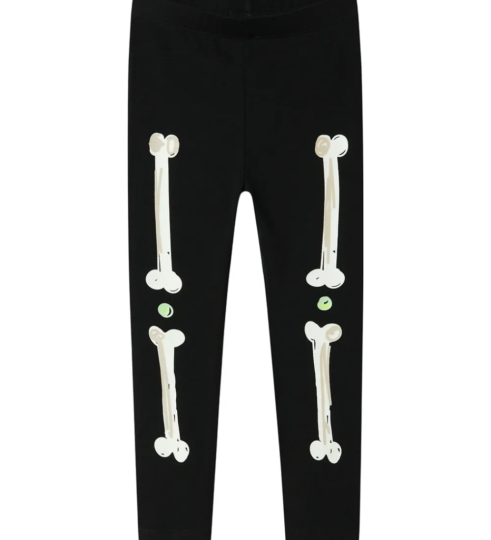 Name It Halloween>Nattøj - 2-delt - Glow - NmnOwen - Sort/Lemonade