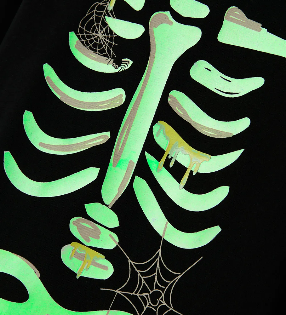 Name It Halloween>Nattøj - 2-delt - Glow - NmnOwen - Sort/Lemonade