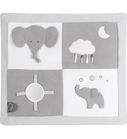 Nattou Aktivitetslegetøj|Legetæpper Og Legegulve>Aktivitetstæppe Tembo - 75x60 cm - Grå/Hvid